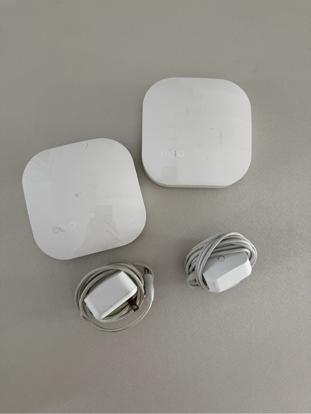 eero 1st Generation mesh WiFi router set of 2 including chargers